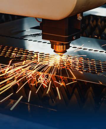 Laser cut steel part fabrication